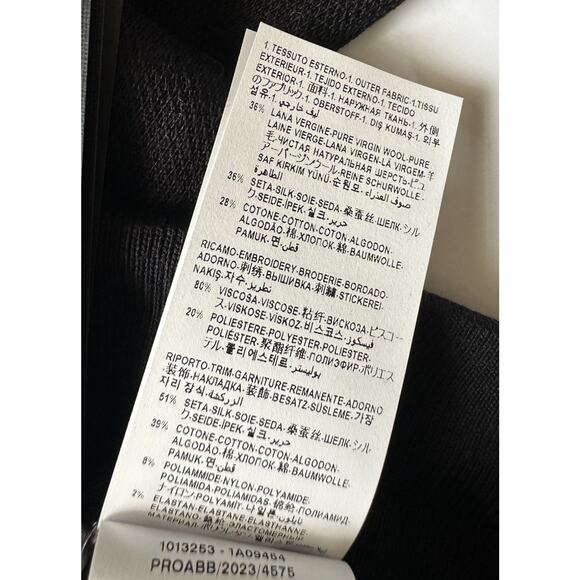 Versace Knit Barocco Jacquard Black Wool/Silk Pants L (50) 1013253 IT NWT $1525 - Picture 14 of 16